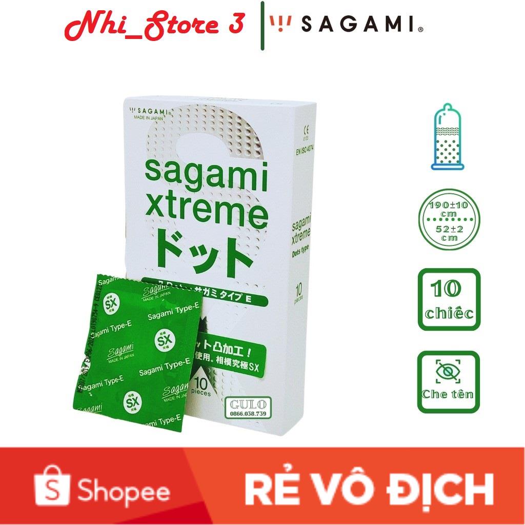 Bao Cao Su Xtreme White Của hãng Sagami Hộp 10 siêu mỏng - Có Gân Gai - Hàng Chính Hãng _Nhi_Store3