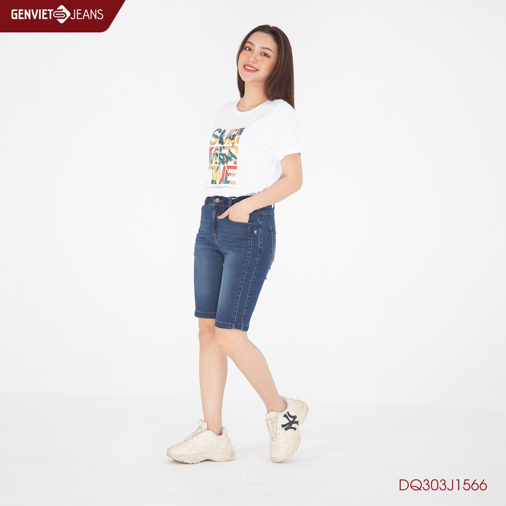 Quần ngố nữ jeans DQ303J1566 GENVIET