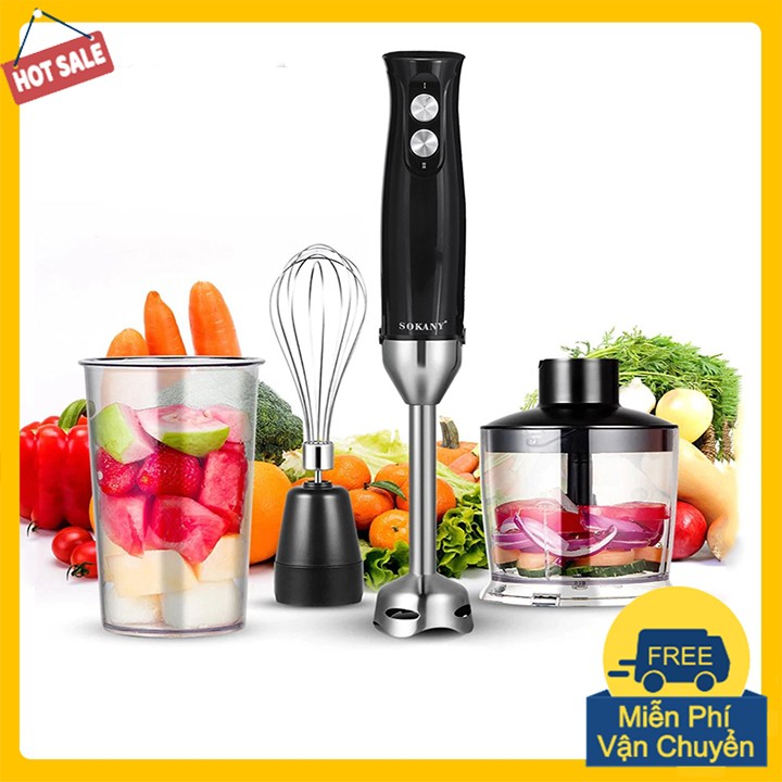Máy xay sinh tố cầm tay đa năng Sokany 4 in 1