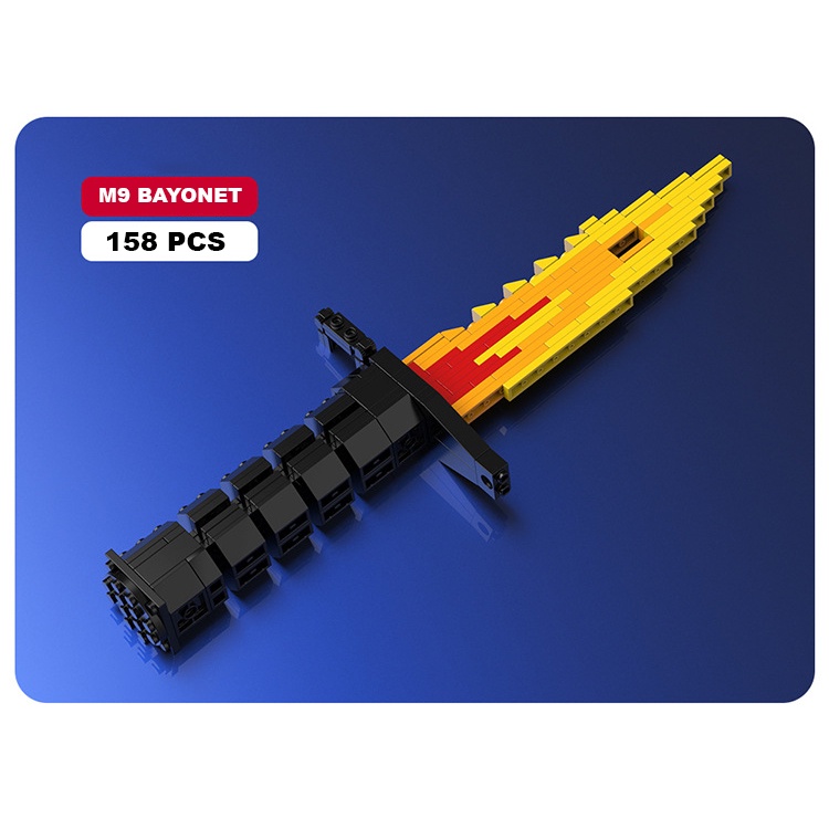 Đồ Chơi Lắp Ráp Xếp Hình Mô Hình Dao Knife CSGO Butterfly / M9 Bayonet / Karambit / Bouy Với 150+ PCS