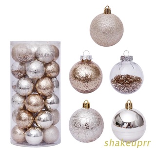 Set 30 quả cầu trong suốt 6cm màu vàng dùng trang trí cây thông giáng sinh