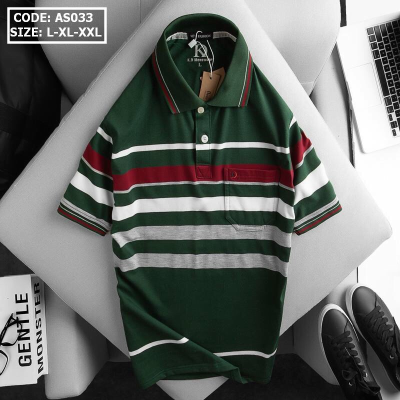 Áo Polo nam cổ bẻ phối  túi sọc ngang Trung Tuổi vải cá sấu Cotton xịn,chuẩn form,sang trọng-lịc lãm nhiều màu | BigBuy360 - bigbuy360.vn