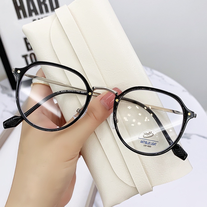 Mắt Kính Chống Ánh Sáng Xanh TR90 Phong Cách Retro Thời Trang Hàn Quốc