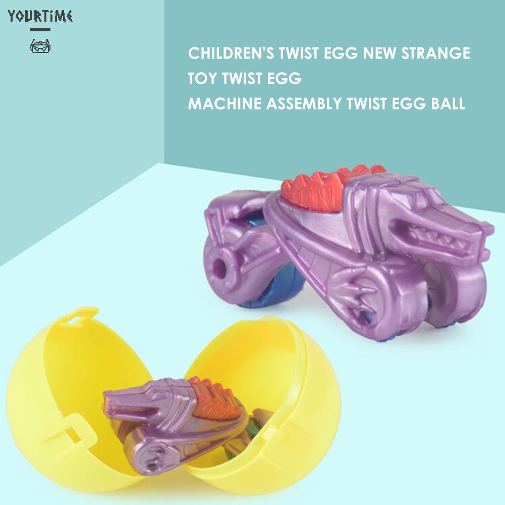 Đồ chơi Children Twist Egg Fancy Toy Plastic Capsules Ball Assembly Action Figure