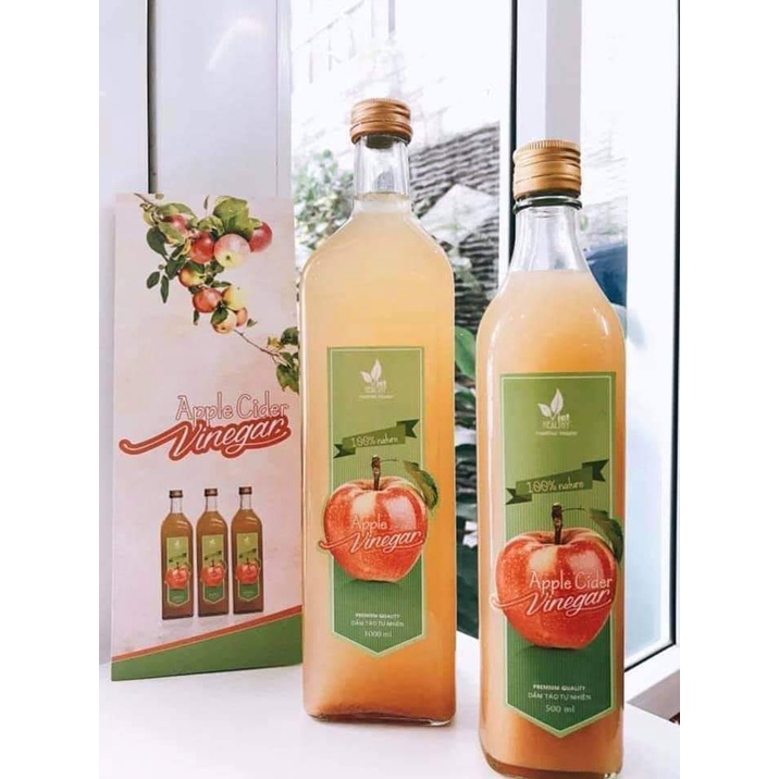 Giấm táo 500ml nguyên chất Viet Healthy, mật ong tinh khiết