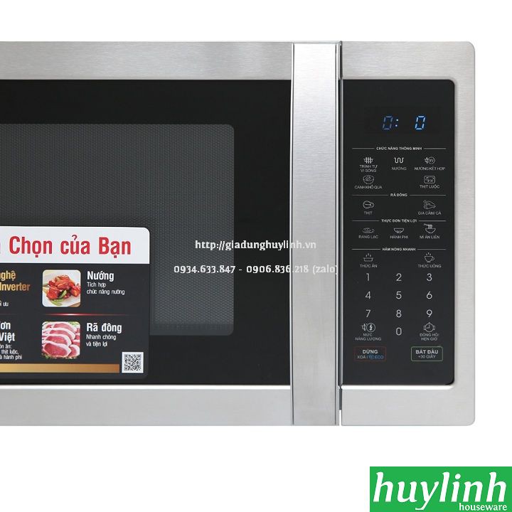 Freeship Lò vi sóng điện tử có nướng Sharp R-G52XVN-ST - 25 lít