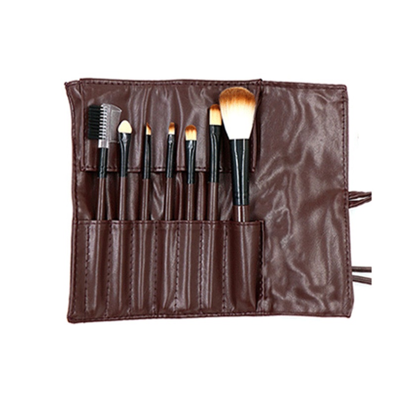 Set 7 Cọ Trang Điểm Lông Mày Kèm Hộp Đựng Bằng PU Ốp