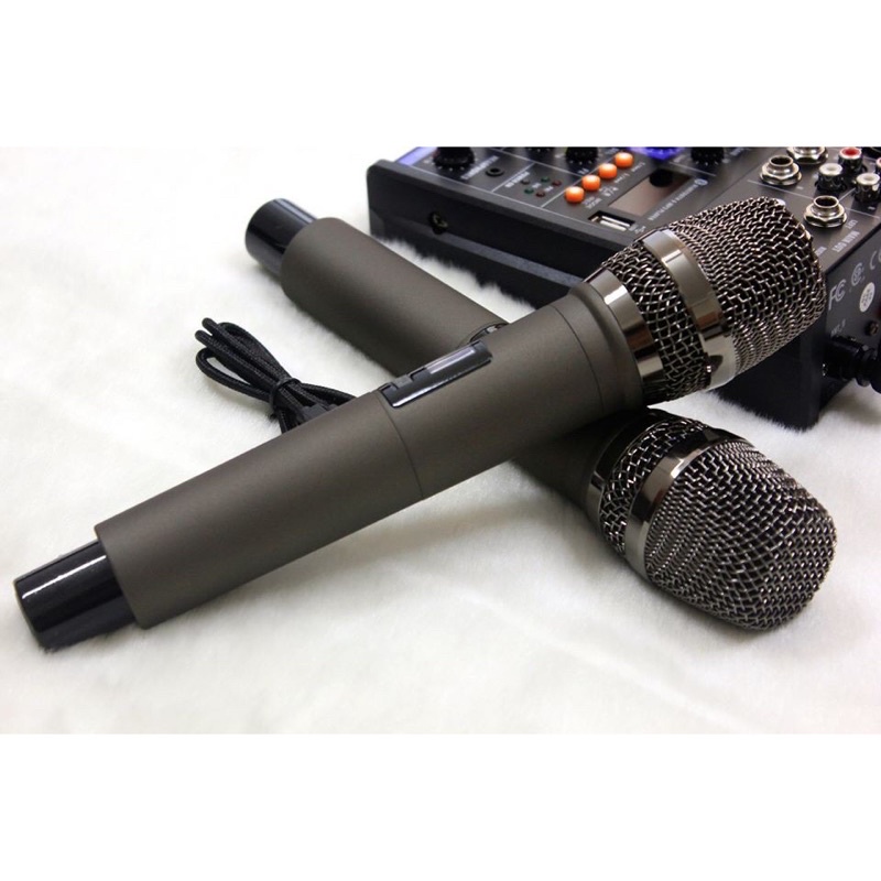 Mixer Livetream Yamaha G4 Bluetooth, USB - Tặng Kèm 2 Micro Không Dây UHF, Loa Kéo Dàn Amply Gia Đình - Dùng Trên Xe Hơi
