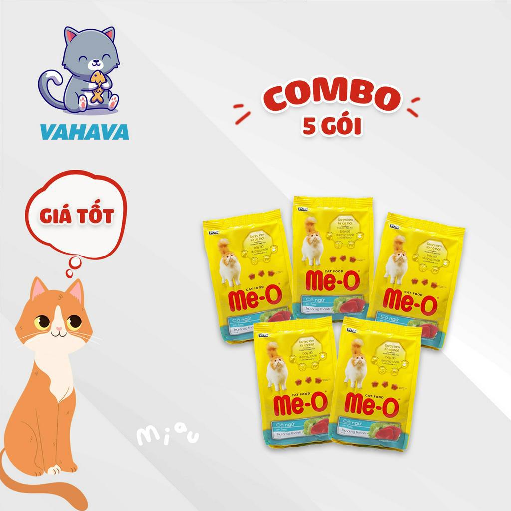 COMBO 5 gói thức ăn cho mèo lớn me-o cá ngừ 350g - hạt cho mèo meo - VAHAVA