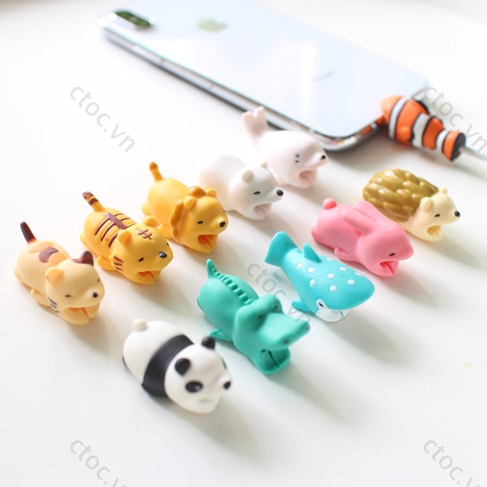 Phụ Kiện Bảo Vệ Dây Cáp Hình Thú Dễ Thương