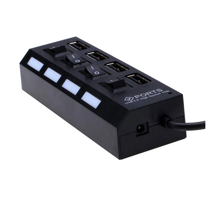 Bộ chia cổng USB - Hub chia 4 cổng USB có công tắc chính hãng