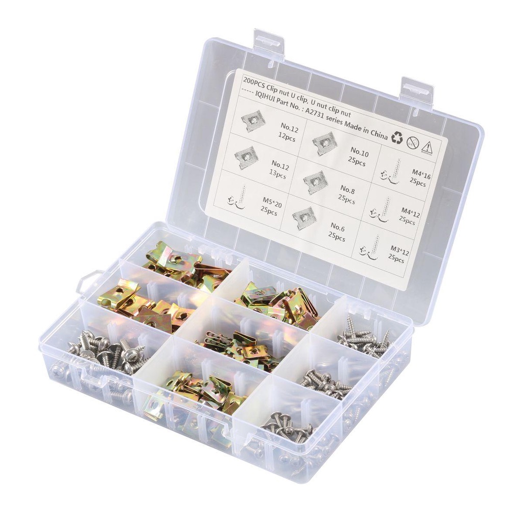Set 1 / 200 Kẹp Ốc Vít Tự Cắt 200 Cái Mới