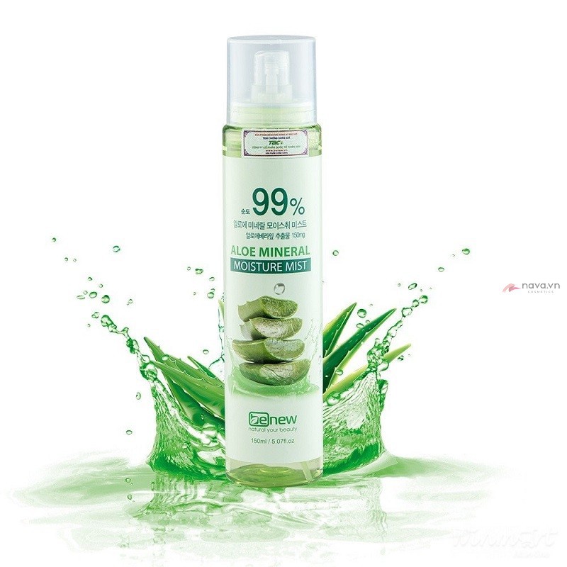 HÀNG CHÍNH HÃNG- Xịt Khoáng Cấp Nước Dưỡng Ẩm Trắng Da Từ Lô Hội Thảo Dược ALOE 99% BENEW Hàn Quốc ( Chai Lớn 150ml)