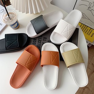 Dép cao su siêu mềm ullzang quai ngang đế đúc dẻo unisex cho nam nữ DLL3 màu sắc trang nhã