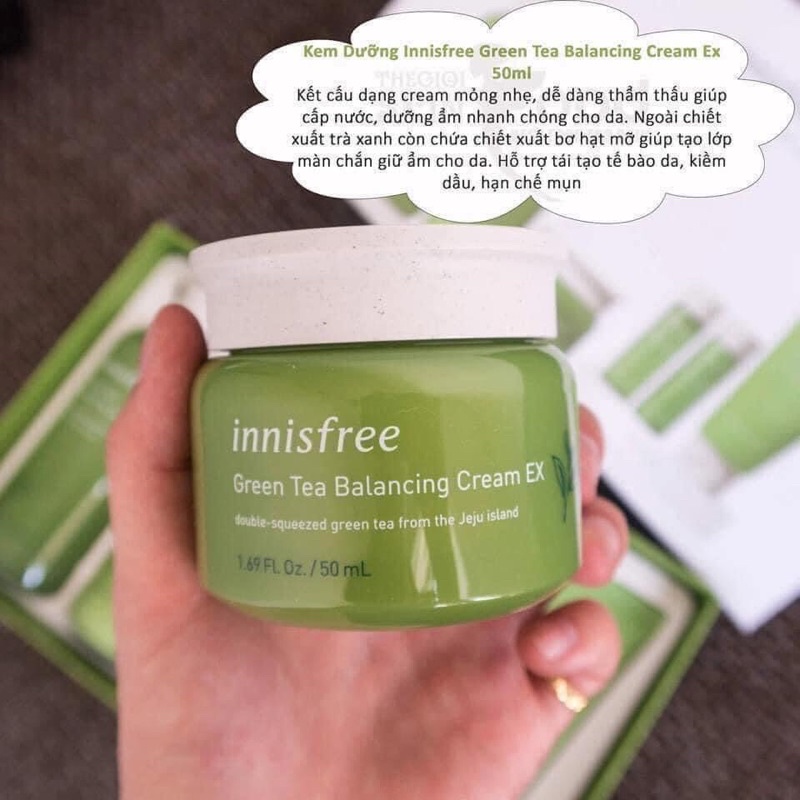 Kem Dưỡng Da Trà Xanh Innisfree Green Tea Balancing Cream EX