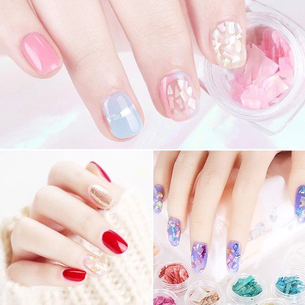 Xà cừ miếng mỏng trang trí móng siêu đẹp, Phụ kiện xà cừ nail