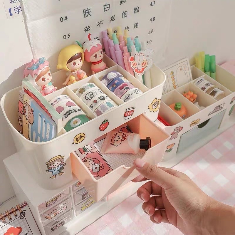 Kệ Đựng Mỹ Phẩm, Kệ Đựng Đồ Trang Điểm Mini, Ngăn Đựng Tiện Ích