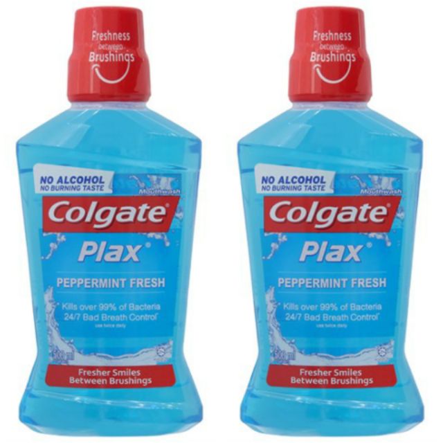 Combo 2 chai nước súc miệng Colgate Peppermint 500ml