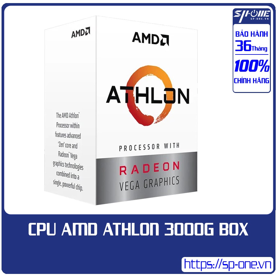 [ RẺ NHẤT SHOPEE ] CPU AMD Athlon 3000G 3.2GHz / AM4 / 2 Cores 4 Threads / VEGA 3 [ HÀNG CHÍNH HÃNG / NEW 100% ]