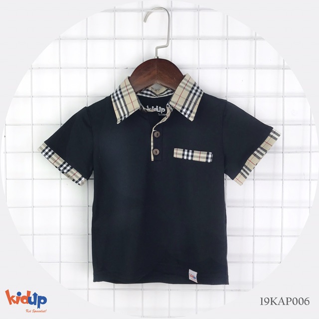 SALE SHOCK Áo polo phối kẻ cotton Kidup cao cấp | BigBuy360 - bigbuy360.vn