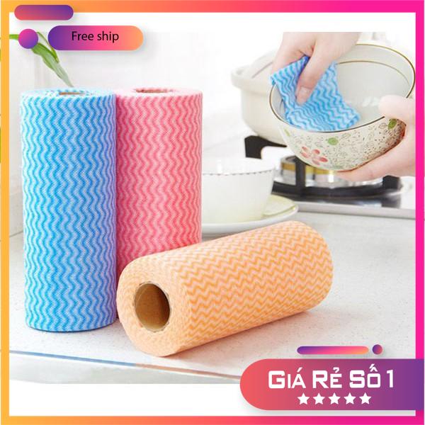 Cuộn 50 miếng khăn lau nhà bếp đa năng