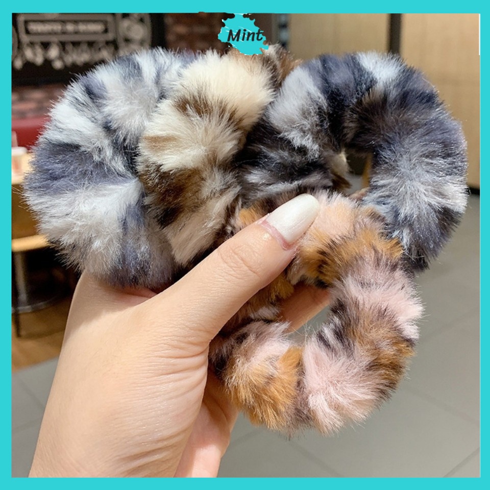 [Mã FAMARAL1 giảm 10K đơn 50K]Dây Buộc Tóc ❤️FREESHIP❤️ Dây Cột Tóc Lông Chồn Siêu Mềm Hoạ Tiết Da Báo Xinh Xắn