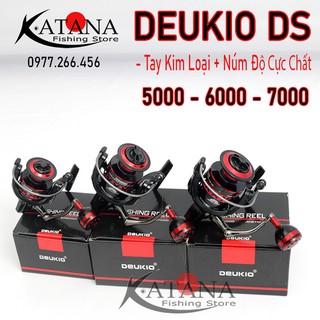 Máy Câu Deukio DS - Tay quay Kim Loại Núm Độ Cực Chất - 5000 6000 7000
