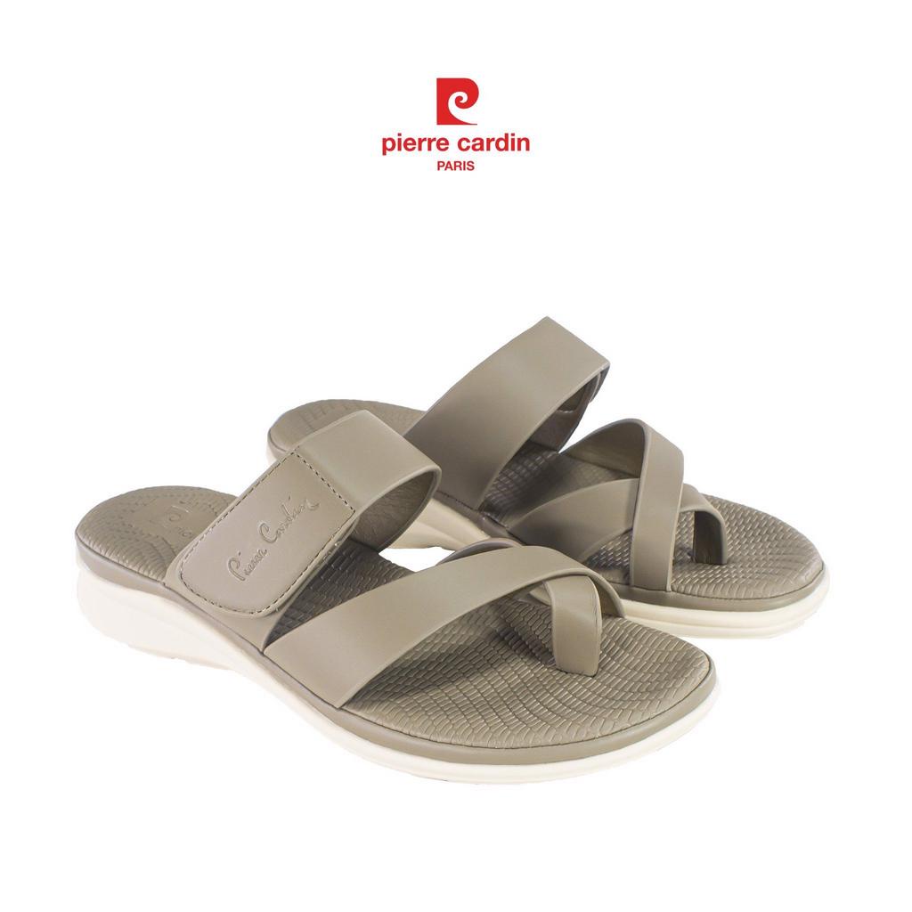 [Voucher 15%] Dép nữ da cao cấp, đế cao 2cm, thiết kế mang êm chân, chống trượt Pierre Cardin - PCWFWSH 226