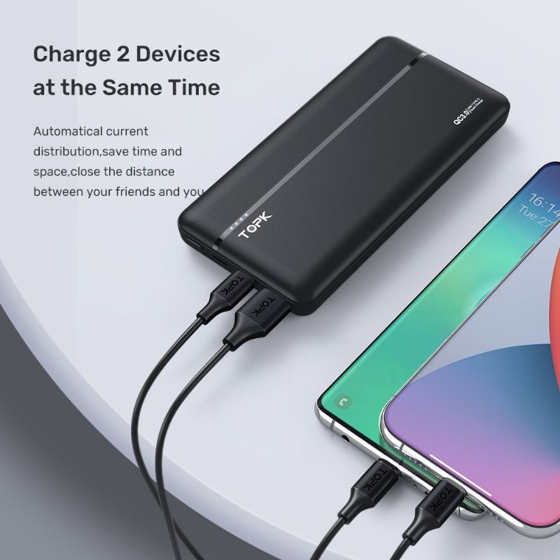 Pin dự phòng sạc nhanh TOPK I1015P 10000mAh Powerbank 18W