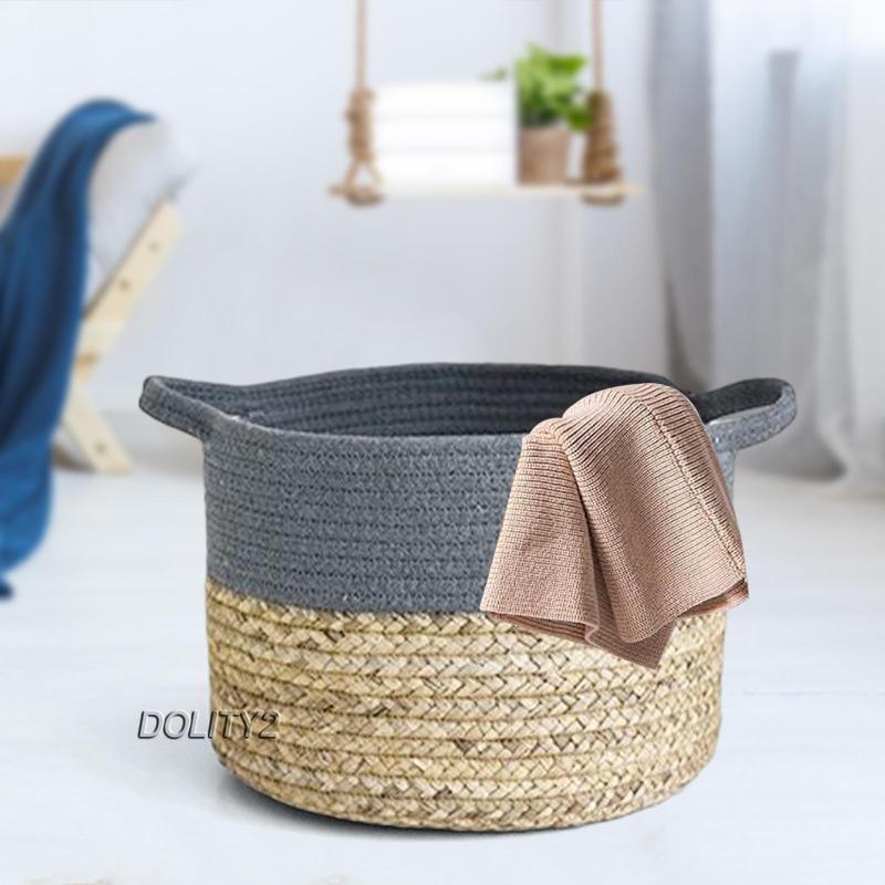 [Dolity2] Giỏ Đan Mây Cotton Lót Sàn Phòng Khách Gia Đình