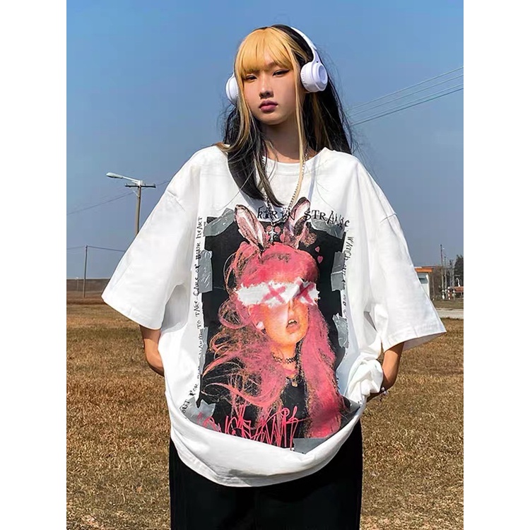 Áo thun tay lỡ cotton 2 chiều dáng unisex form rộng mã ATRABBIT | BigBuy360 - bigbuy360.vn