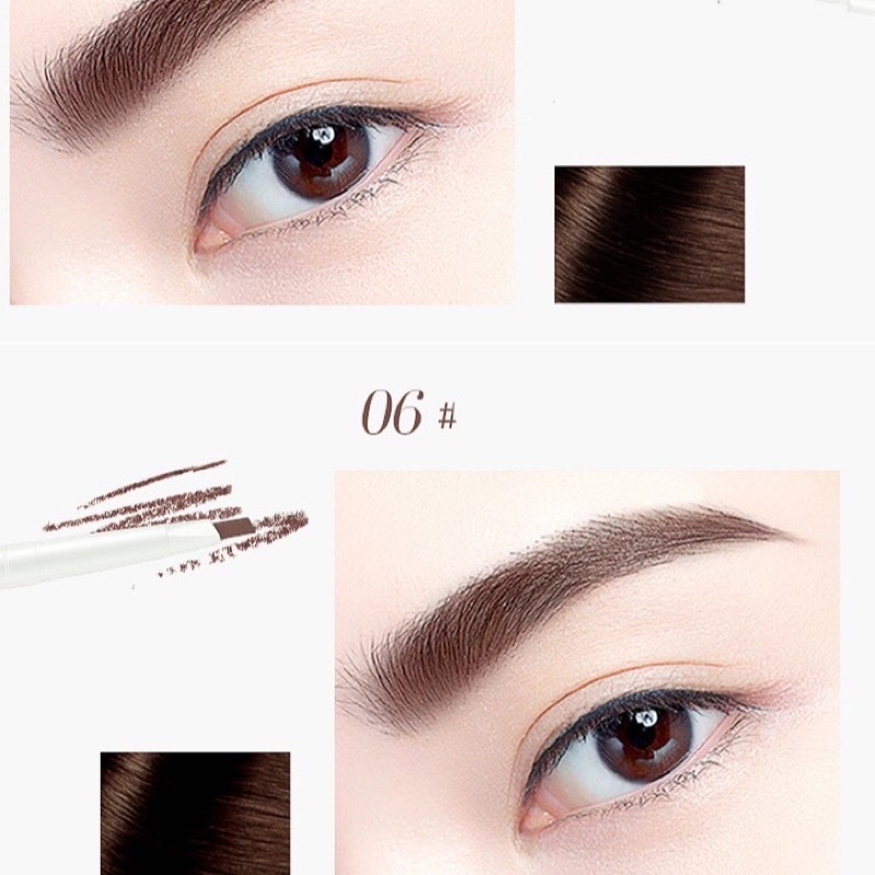 bút kẻ lông mày đa dụng 2 đầu kẻ và chuốt lông mày Lameila Eyebrow Pencil không thấm nước, không trôi, màu bền