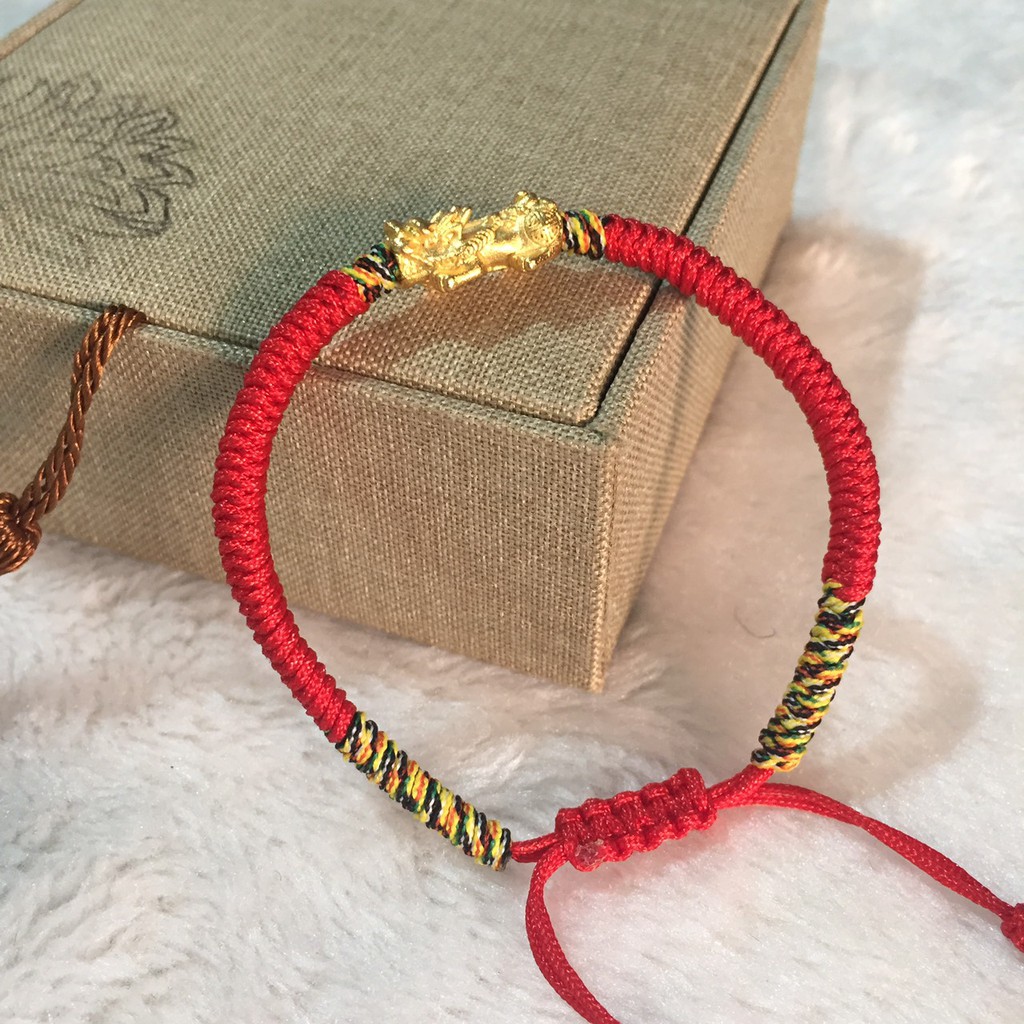 Vòng tay dây đỏ may mắn mix bạc 925 VCD38 (01,02,....,09)