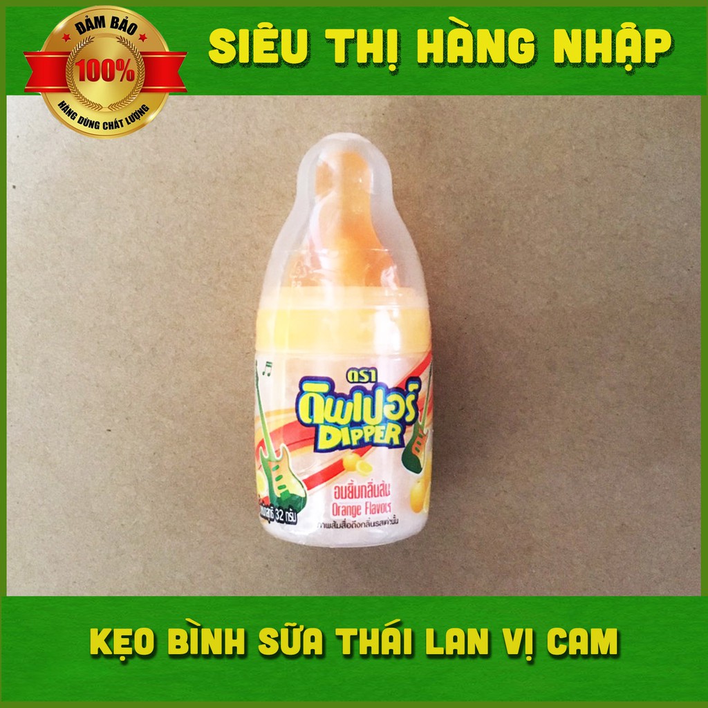 Hộp 12 Kẹo Bình Sữa Huyền Thoại Thái Lan mix 4 vị dâu, nho, mâm xôi & cam, kẹo bình bú cho bé