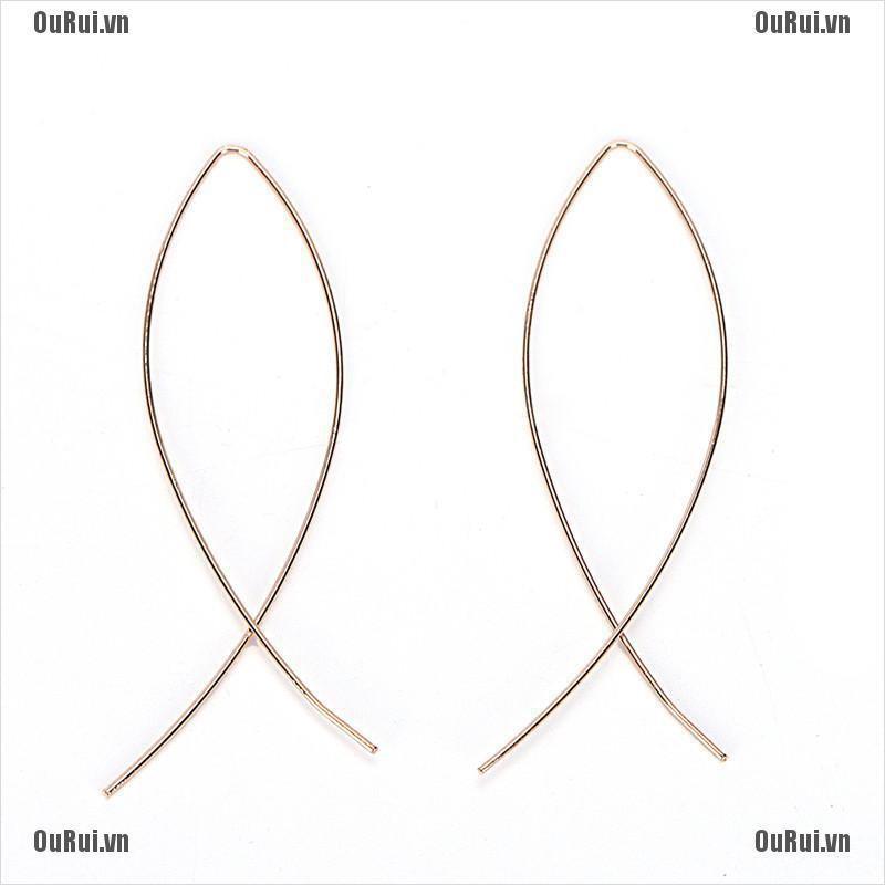 Hoa tai hình cá bằng kim loại sang trọng