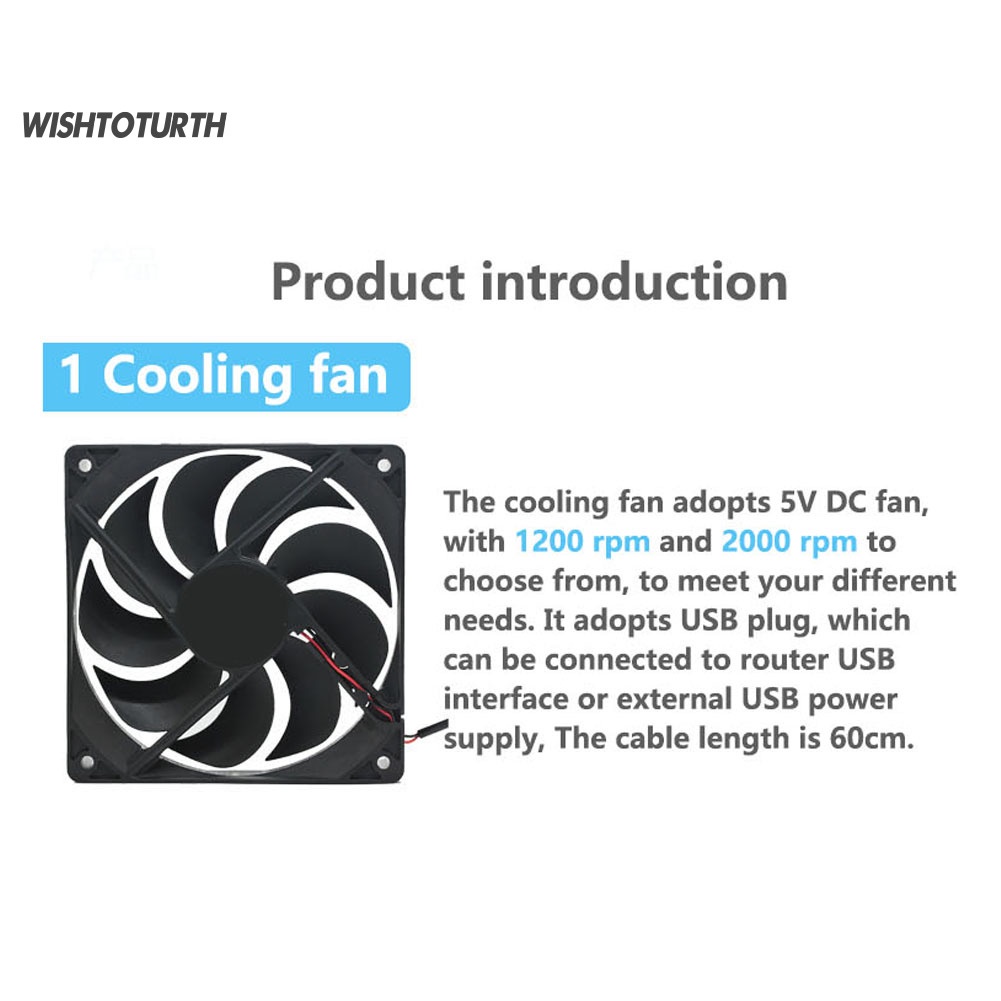 Phụ Kiện Cho Máy Hút Bụi WT WT| Bộ Định Tuyến Tản Nhiệt Hộp TV 12cm 5V USB