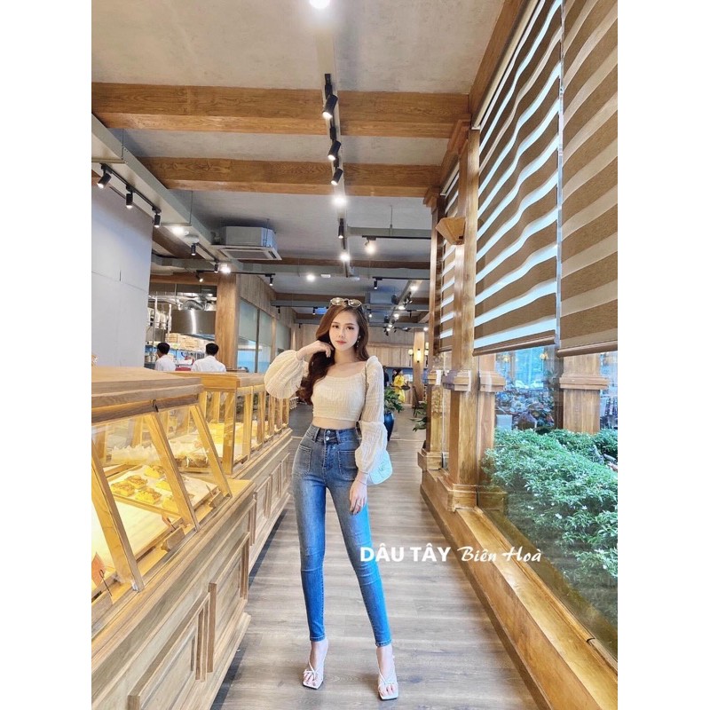 [Mã WASTMAY giảm 15% tối đa 30K đơn 150K] quần jeans ôm đen trơn, xanh siêu cao co giãn tốt, hình thật 100% | BigBuy360 - bigbuy360.vn