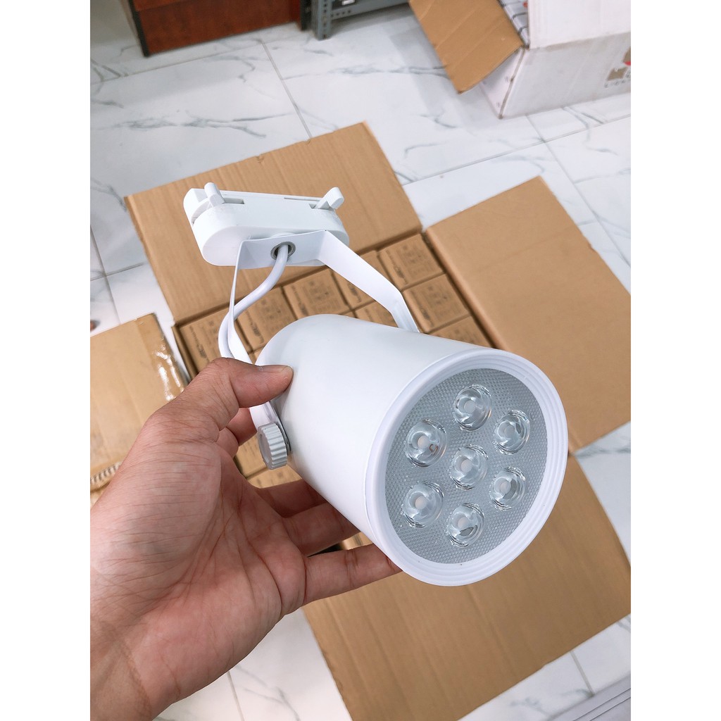 Đèn LED ray 7W mắt hạt - vỏ đen , vỏ trắng