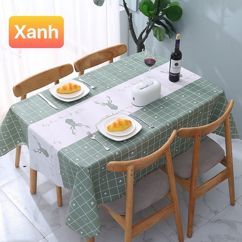 Khăn trải bàn nhựa PVC chống thấm nước nhiều họa tiết 137*180cm