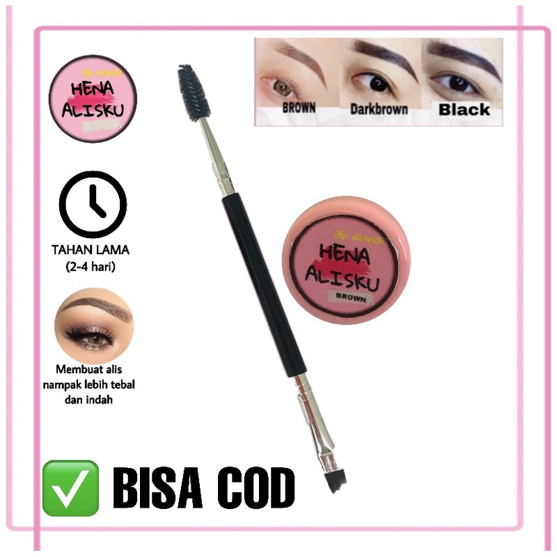 (Hàng Mới Về) Bộ Dụng Cụ Xăm Lông Mày Henna 3 Ngày Kèm Cọ Tiện Dụng