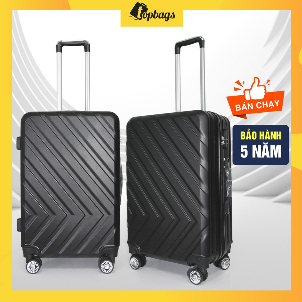 Vali nhựa cứng ABS AB033 size 24 màu đen - Vali kéo nhựa size trung