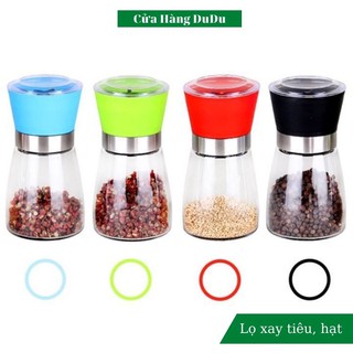 🌸 Lọ Xay Tiêu Cầm Tay Lọ Đựng Gia Vị Xay Hạt Thuỷ Tinh Nhỏ Gọn Tiện Lợi NC5027 🌸
