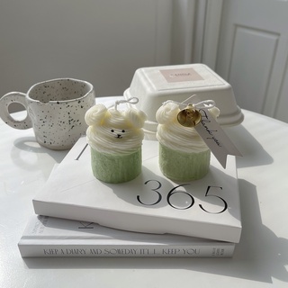 Nến thơm Bánh Cupcake Gấu Home decor Quà tặng