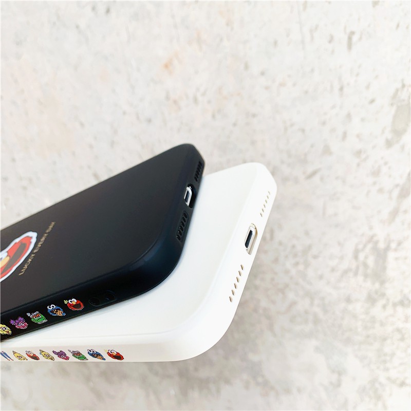Ốp lưng iphone Elmo happy cạnh vuông in hình viền 5/5s/6/6plus/6s/6splus/7/7plus/8/8plus/x/xs/11/12/pro/max/plus/promax | BigBuy360 - bigbuy360.vn