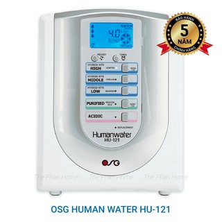 Máy Điện Giải Nước Ion Kiềm Giàu Hydro OSG - HUMAN WATER HU-121, Hàng Chính Hãng