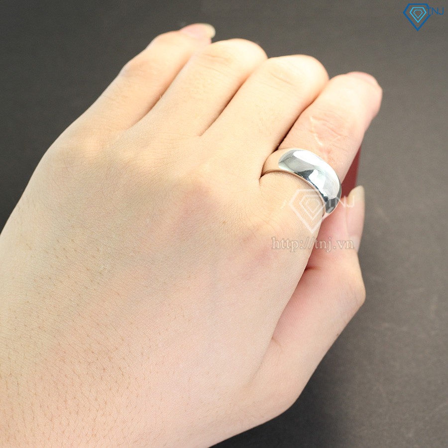 Nhẫn bạc nam tròn trơn cá tính mạnh mẽ NNA0106