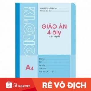 Sổ Giáo án KLONG 4 Ô ly 200 Trang; MS: 370