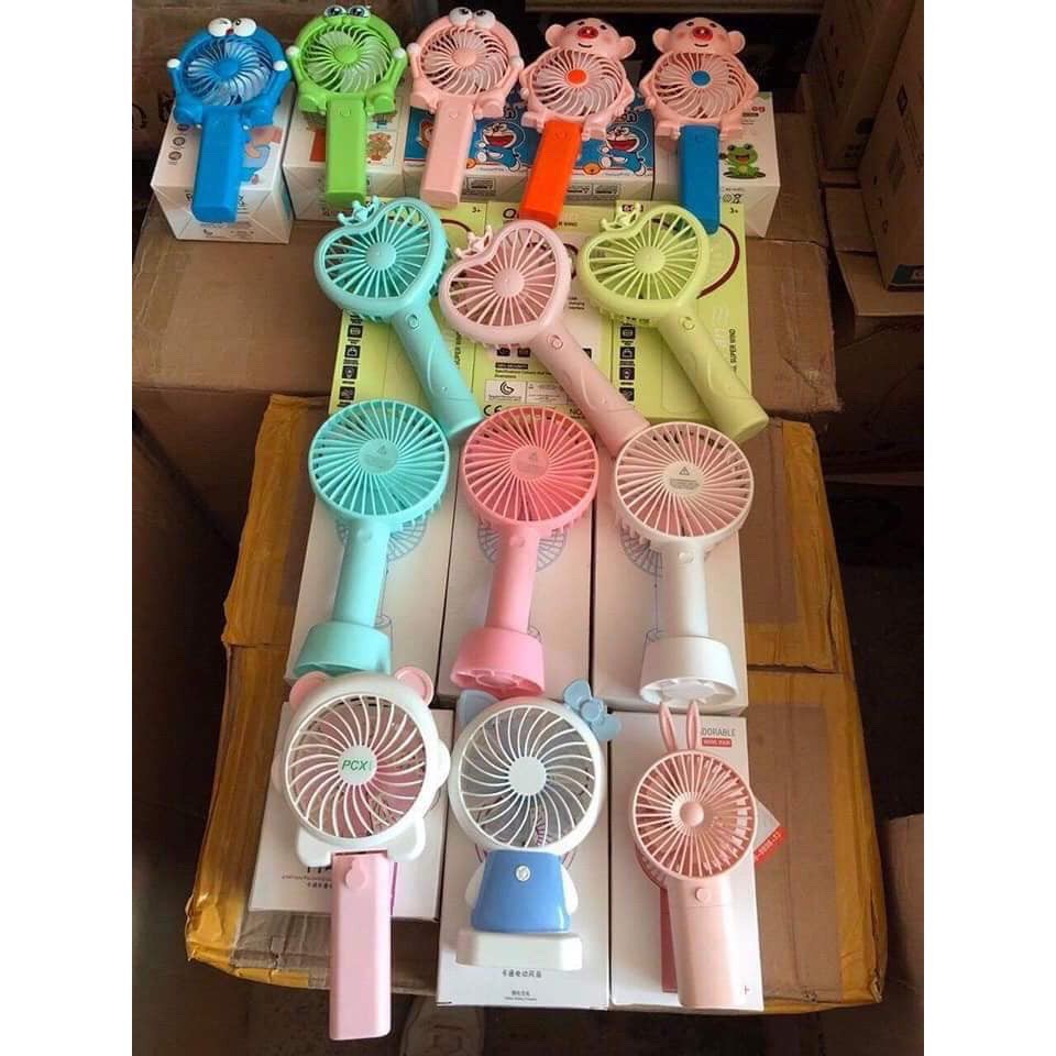 Quạt mini cầm tay tích điện hình đáng yêu siêu bền