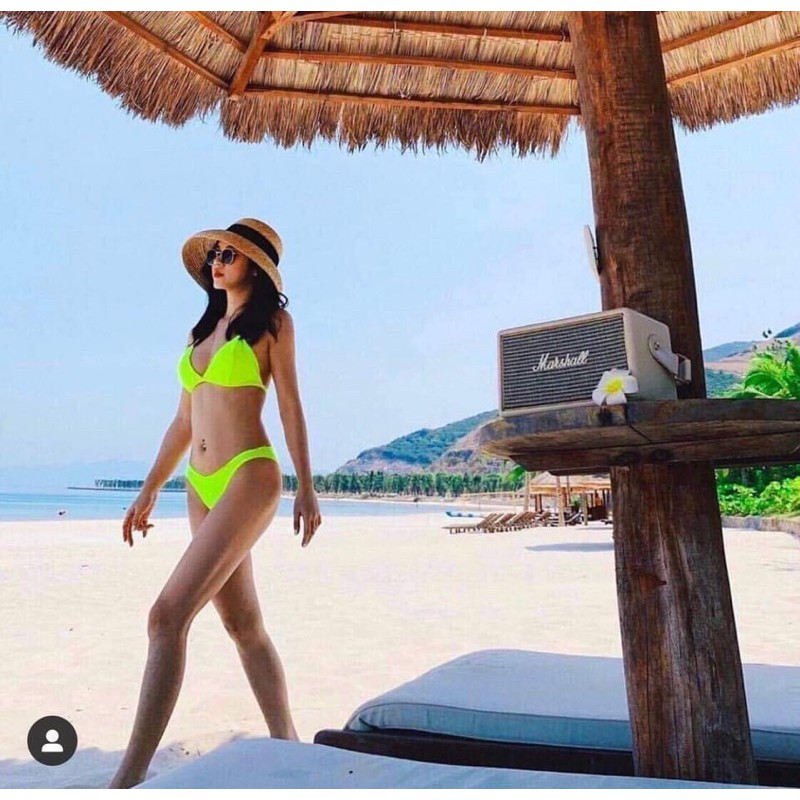 [ MẪU HOT+ FEEDBACK]Bikini neon hai mảnh cổ v sexy