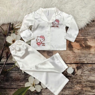 Bộ Pijama phi lụa Thái Tuấn bé gái